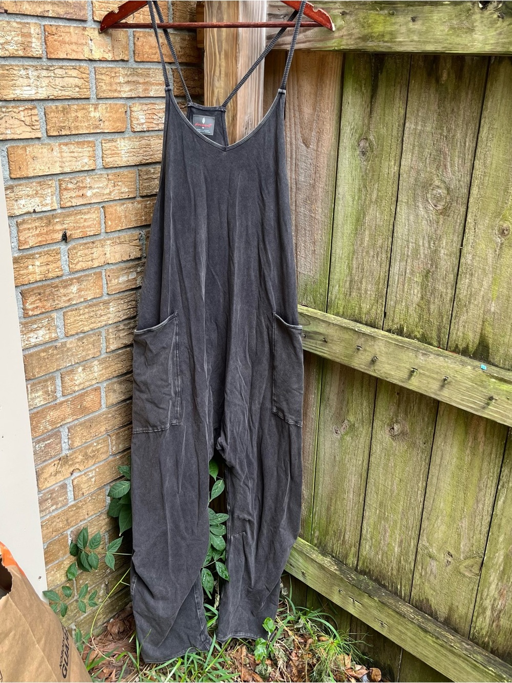FP Movement by Free People Charcoal Black HotShot Jumpsuit
